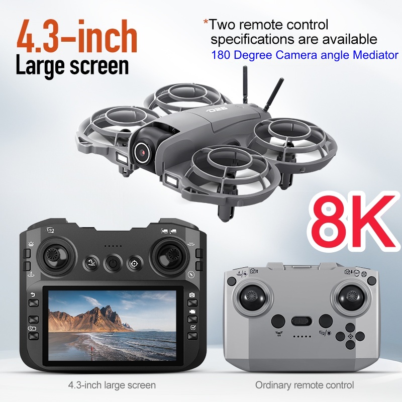 Drone Rc With Screen - Großbildschirm-Fernbedienungs-RC-Drohne mit 8K HD-Kamera, optischer Fluss-Schwebefunktion