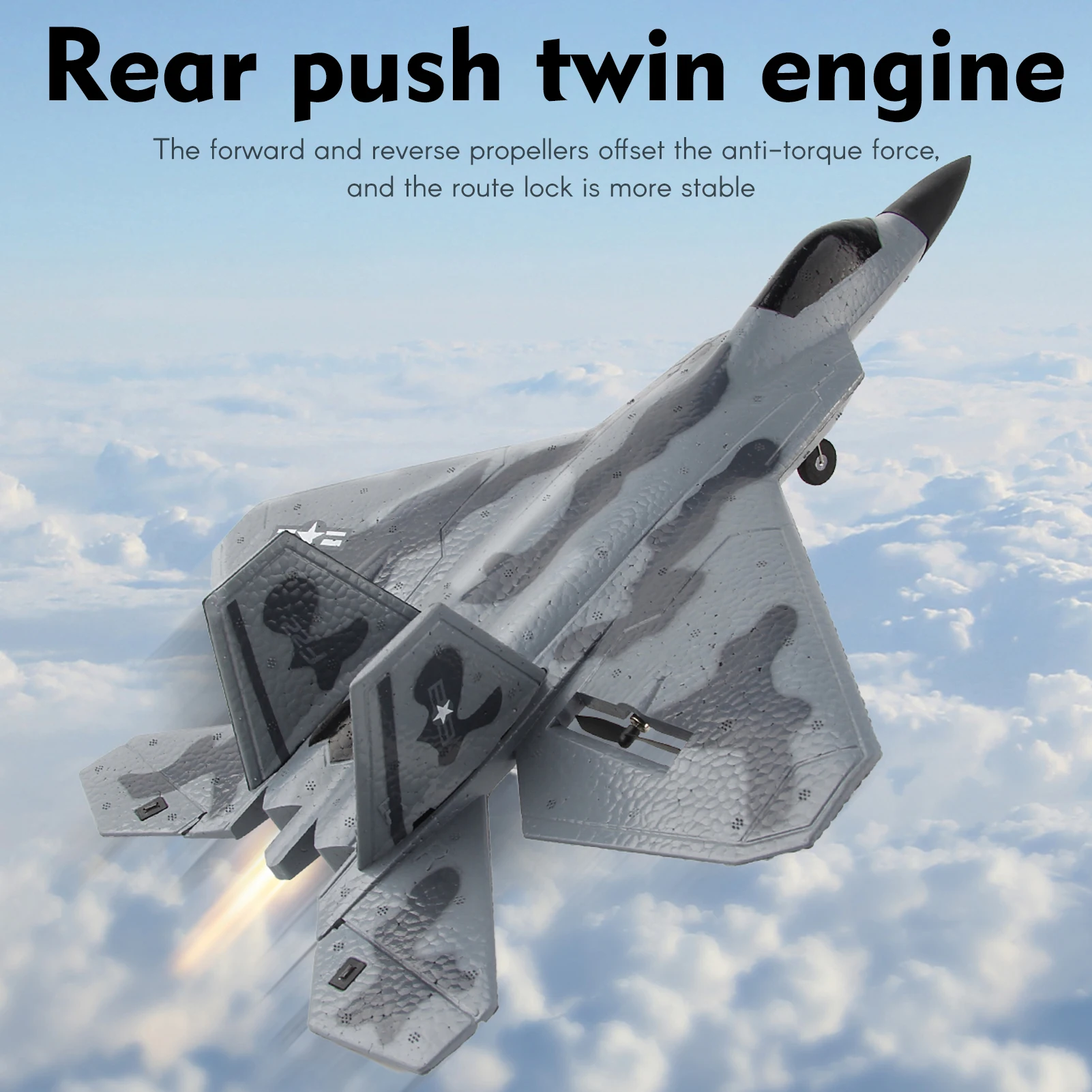 Drone F22 Rc - Schaumstoff-RC-Flugzeug F22 Fighter Raptor Serie FX-622