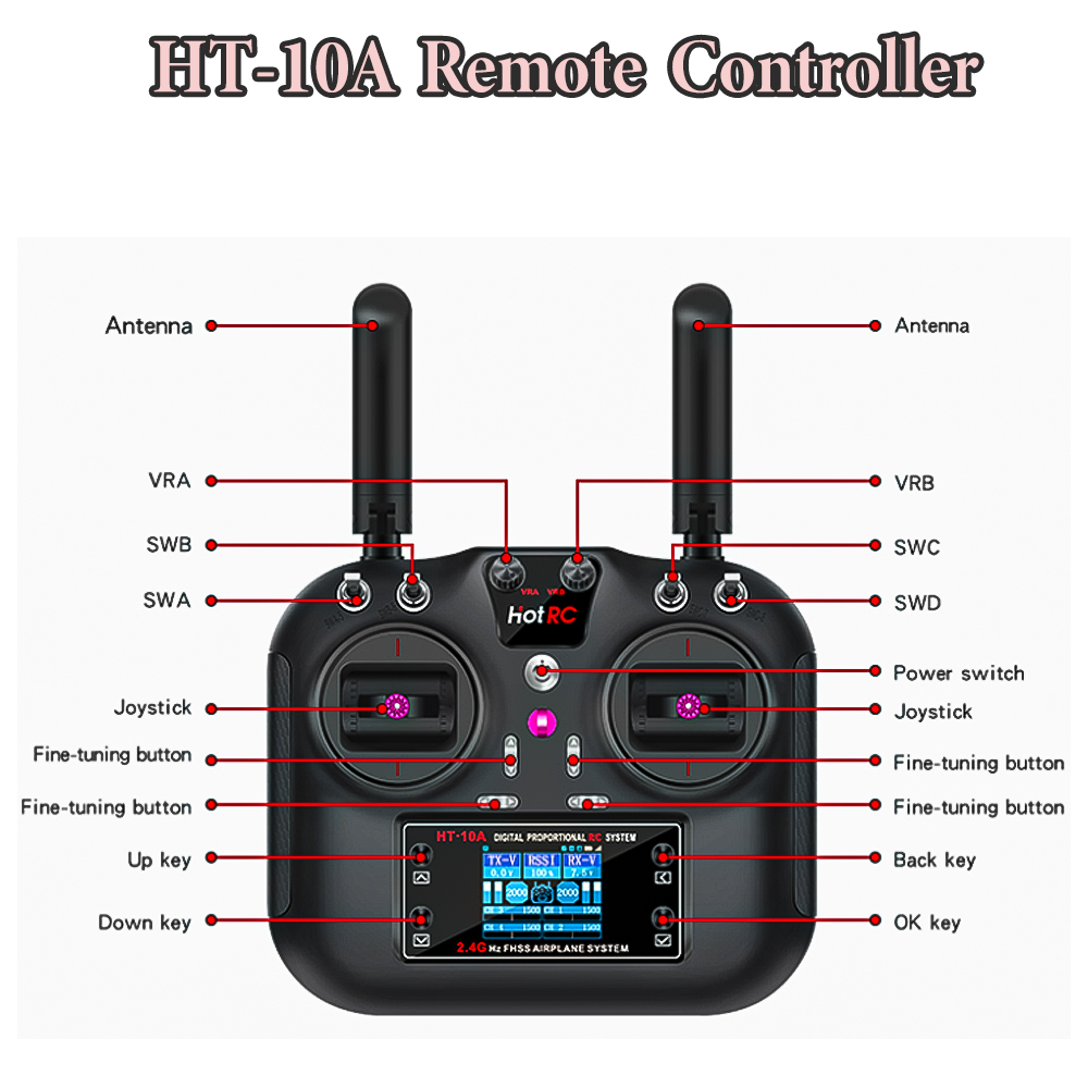 Hotrc HT-10A 2,4G 10-Kanal Sen – Drone Rc Car Bewertung und Preis