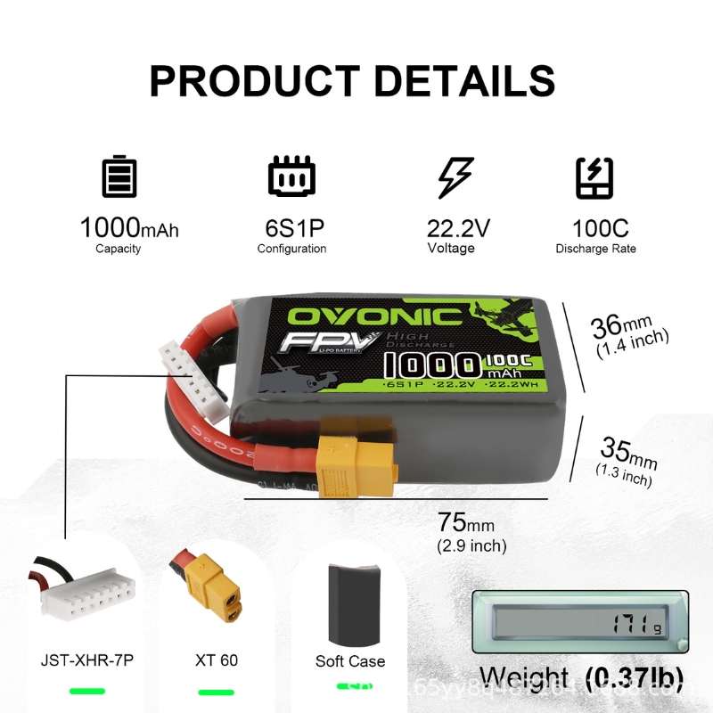 2 Stück OVONIC 1000mAh 100C 22 – Drone Zll Rc Bewertung und Preis