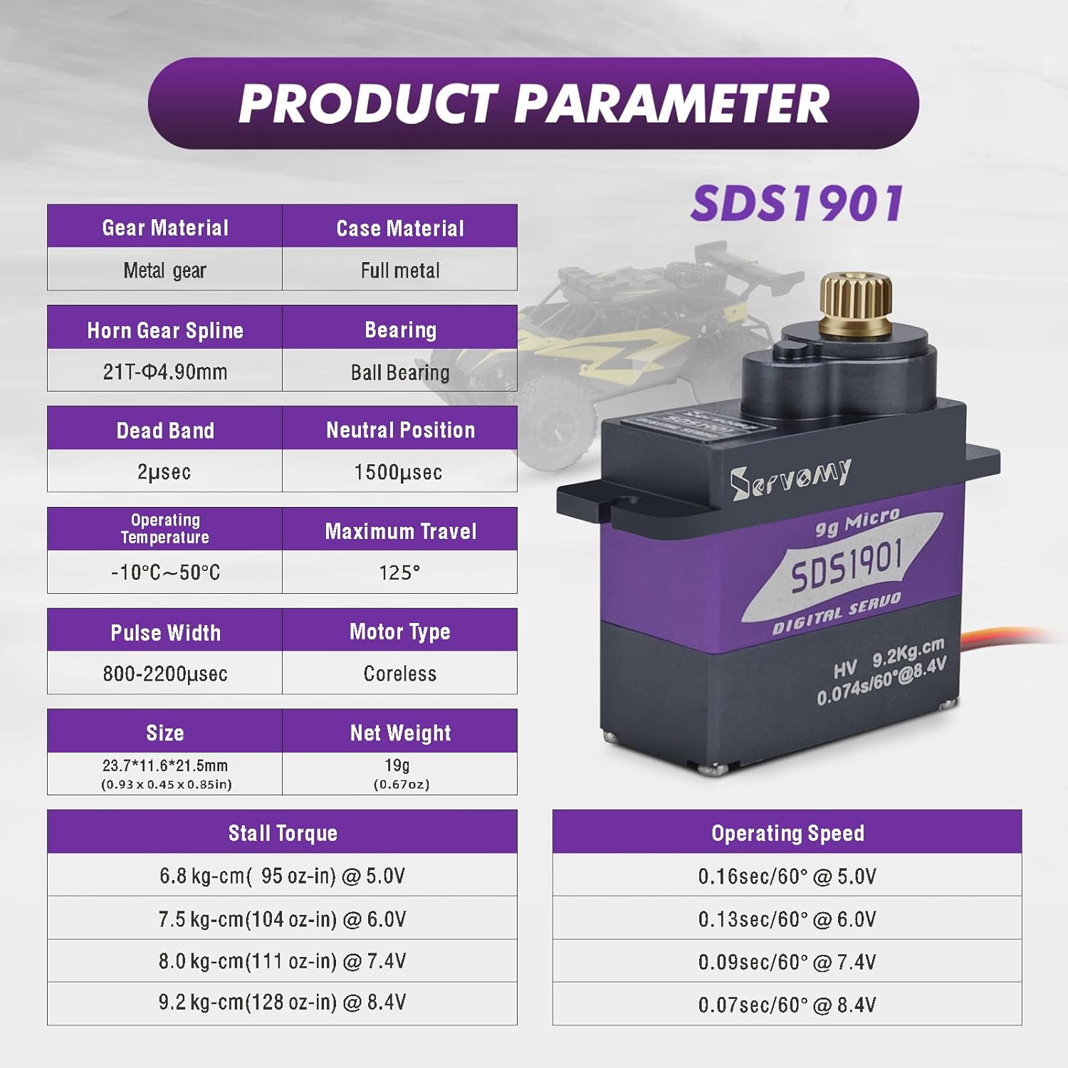 SERVOMY-SDS1901 Digital 9G Mic – Drone Rc Car Bewertung und Preis