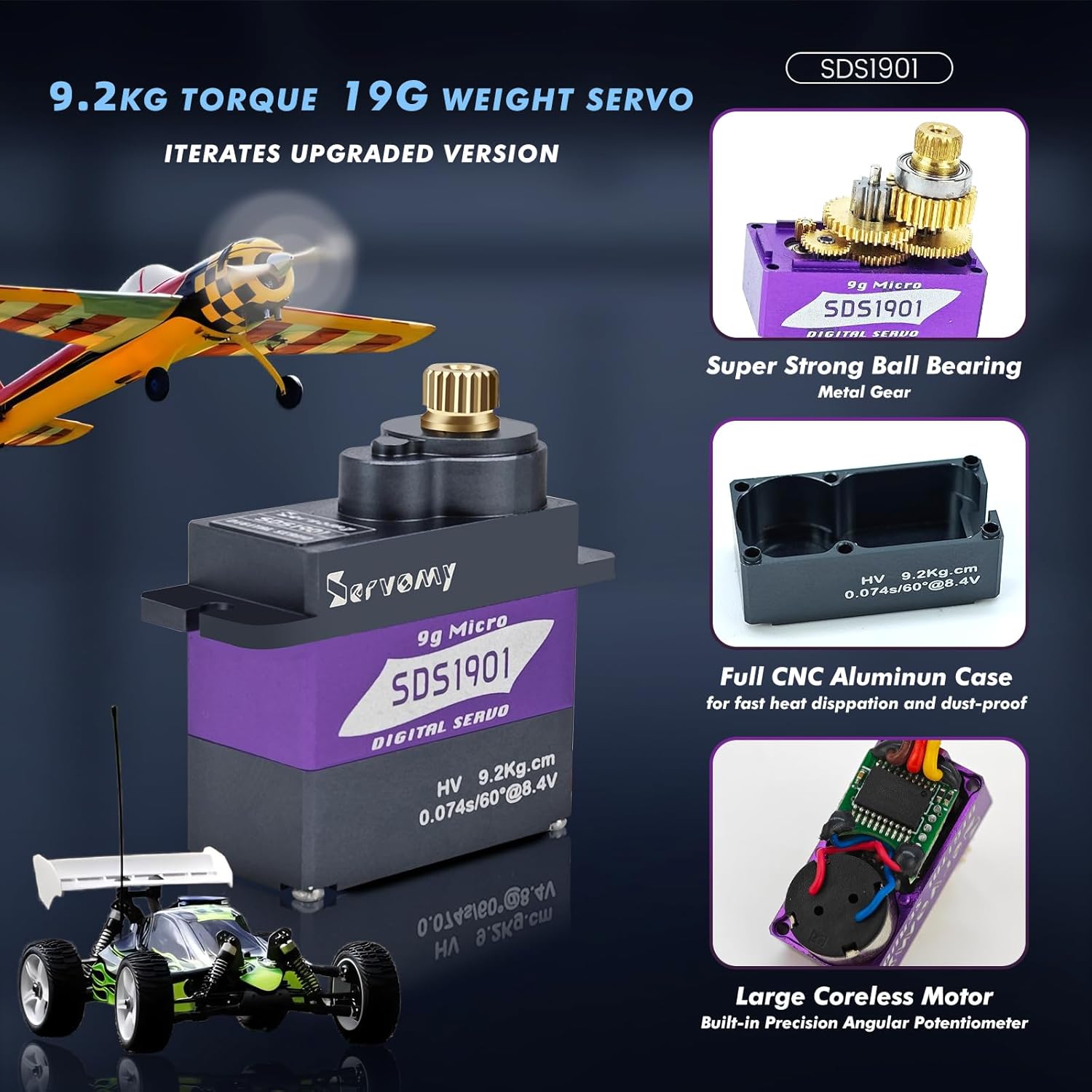 SERVOMY-SDS1901 Digital 9G Mic – Drone Rc Car Bewertung und Preis